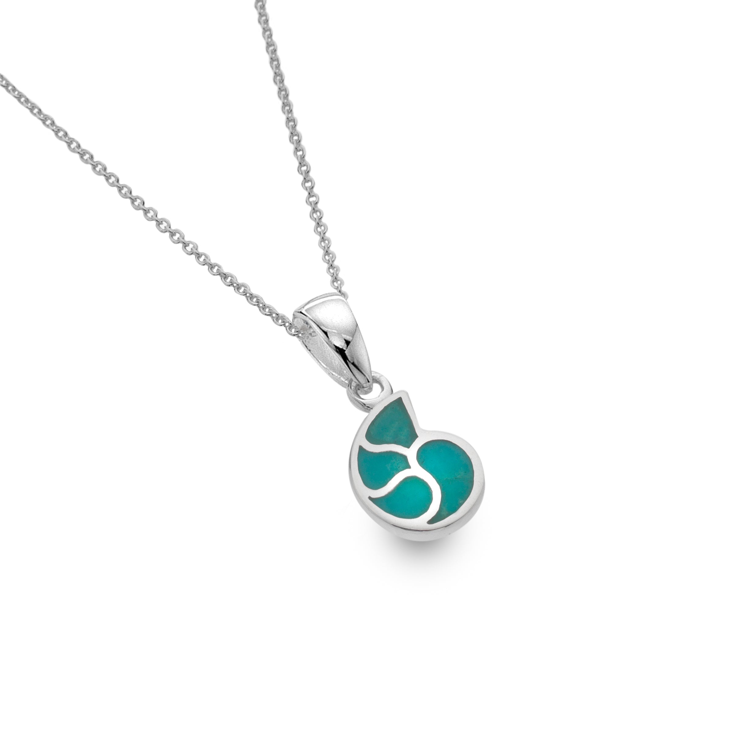 Turquoise Nautilus Pendant